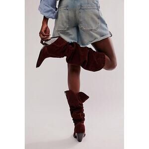 Free People Triple Crown Over The Knee Boot Espresso Suede Size 8.5